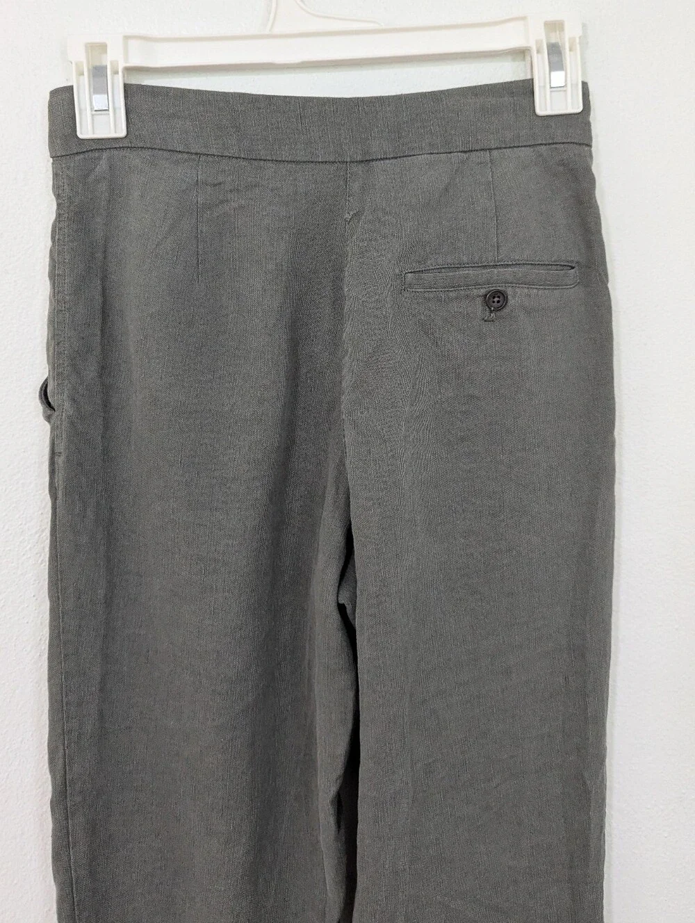 Aritzia Wilfred Allant Ribbon Tie Waist Crop Length Linen Pleated Green 00